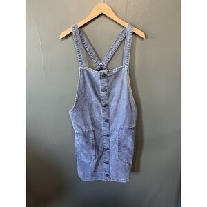 American Eagle Womens Blue Corduroy Jumpsuit Sleeveless Size XL